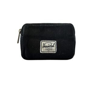 Herschel Supply Company Oxford Pouch - Black Canvas Zip Coin Purse Card Case